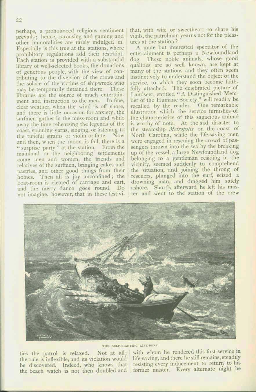 THE UNITED STATES LIFE-SAVING SERVICE--1880; predecessor to today's Coast Guard. vist0071o